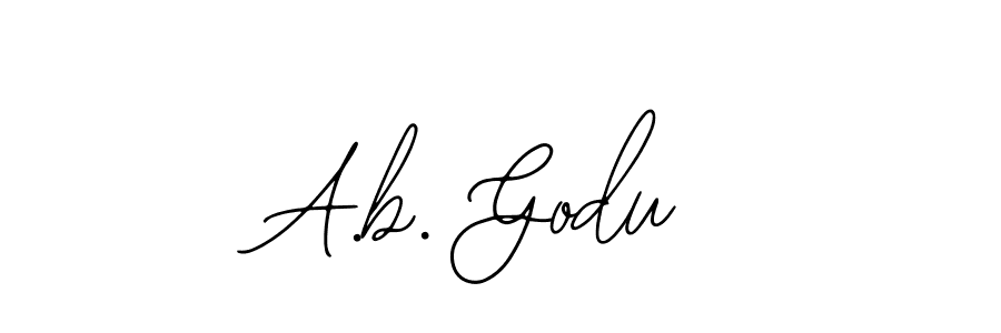 Also You can easily find your signature by using the search form. We will create A.b. Godu name handwritten signature images for you free of cost using Bearetta-2O07w sign style. A.b. Godu signature style 12 images and pictures png