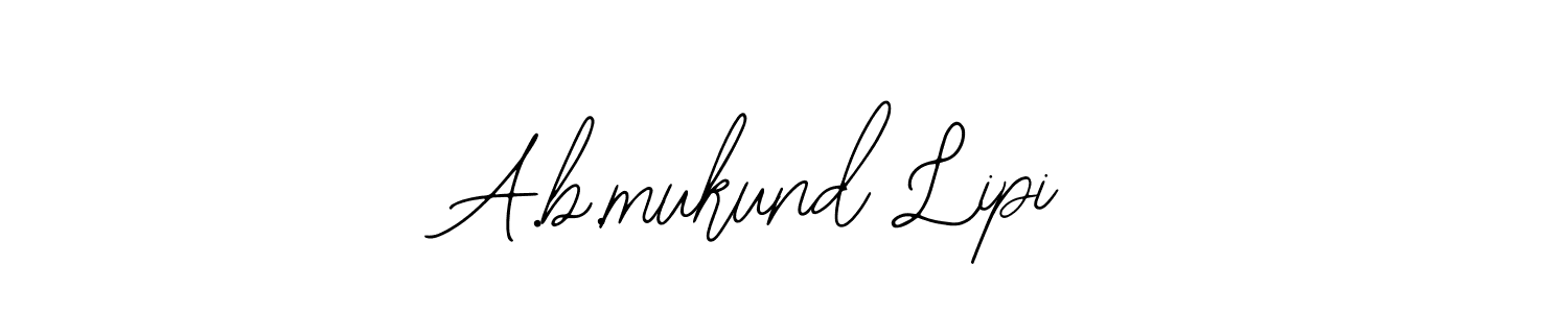 Create a beautiful signature design for name A.b.mukund Lipi. With this signature (Bearetta-2O07w) fonts, you can make a handwritten signature for free. A.b.mukund Lipi signature style 12 images and pictures png