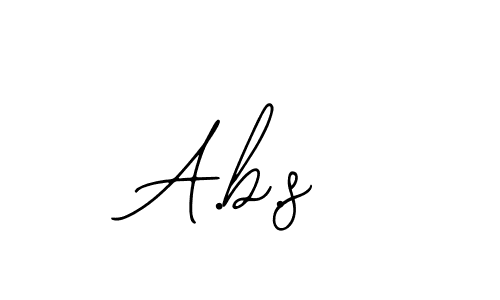 You should practise on your own different ways (Bearetta-2O07w) to write your name (A.b.s) in signature. don't let someone else do it for you. A.b.s signature style 12 images and pictures png