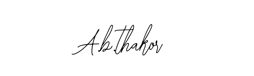 Create a beautiful signature design for name A.b.thakor. With this signature (Bearetta-2O07w) fonts, you can make a handwritten signature for free. A.b.thakor signature style 12 images and pictures png