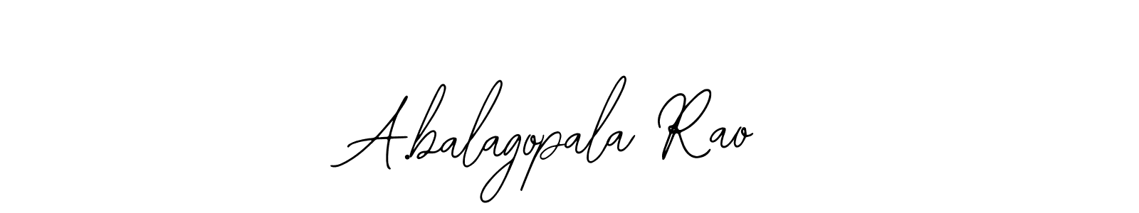Make a beautiful signature design for name A.balagopala Rao. With this signature (Bearetta-2O07w) style, you can create a handwritten signature for free. A.balagopala Rao signature style 12 images and pictures png
