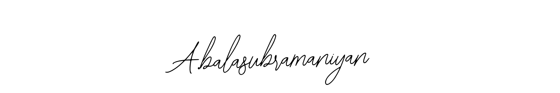 Create a beautiful signature design for name A.balasubramaniyan. With this signature (Bearetta-2O07w) fonts, you can make a handwritten signature for free. A.balasubramaniyan signature style 12 images and pictures png
