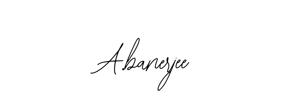 How to make A.banerjee name signature. Use Bearetta-2O07w style for creating short signs online. This is the latest handwritten sign. A.banerjee signature style 12 images and pictures png