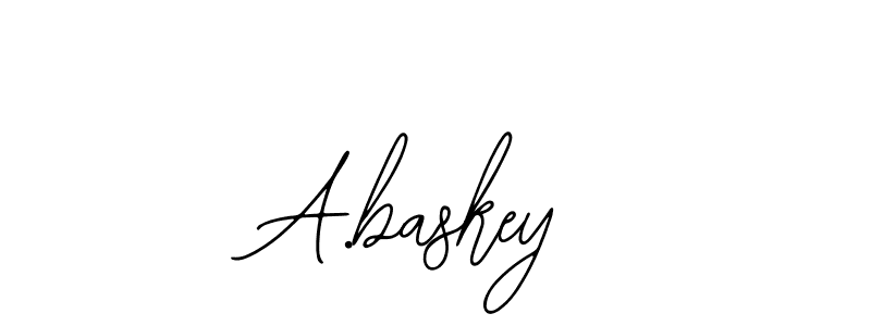 How to make A.baskey name signature. Use Bearetta-2O07w style for creating short signs online. This is the latest handwritten sign. A.baskey signature style 12 images and pictures png