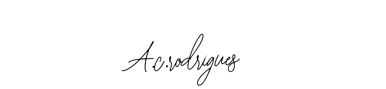 if you are searching for the best signature style for your name A.c.rodrigues. so please give up your signature search. here we have designed multiple signature styles  using Bearetta-2O07w. A.c.rodrigues signature style 12 images and pictures png