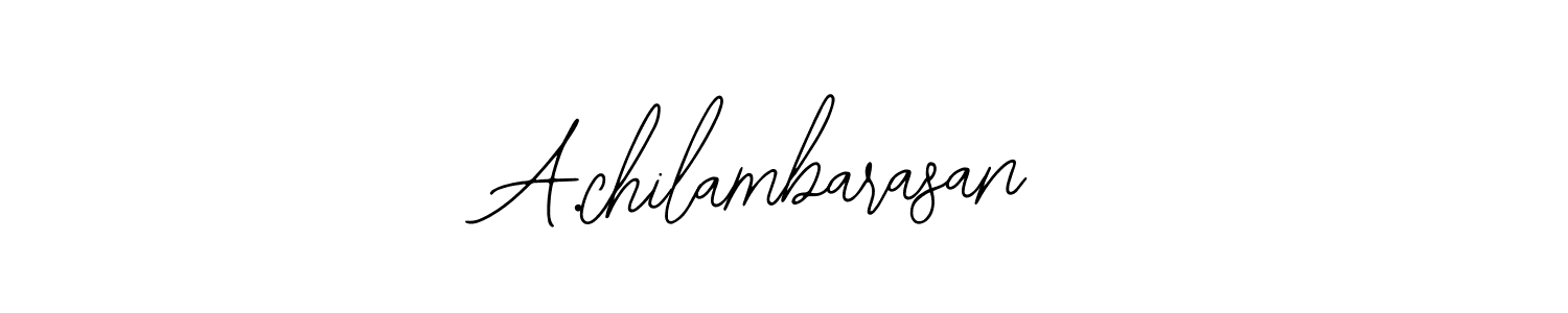 How to make A.chilambarasan name signature. Use Bearetta-2O07w style for creating short signs online. This is the latest handwritten sign. A.chilambarasan signature style 12 images and pictures png