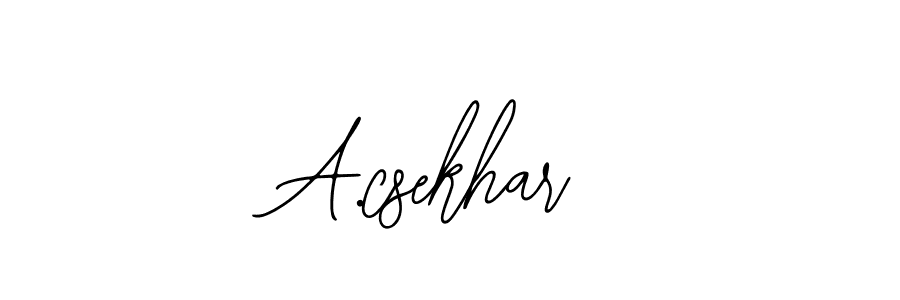 Use a signature maker to create a handwritten signature online. With this signature software, you can design (Bearetta-2O07w) your own signature for name A.csekhar. A.csekhar signature style 12 images and pictures png