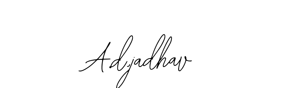 Design your own signature with our free online signature maker. With this signature software, you can create a handwritten (Bearetta-2O07w) signature for name A.d,jadhav. A.d,jadhav signature style 12 images and pictures png