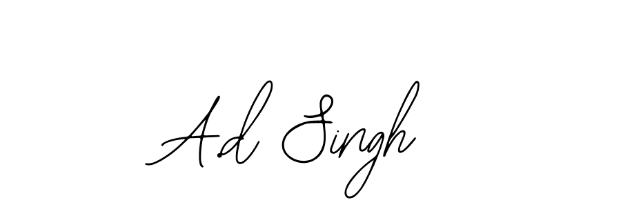 Use a signature maker to create a handwritten signature online. With this signature software, you can design (Bearetta-2O07w) your own signature for name A.d Singh. A.d Singh signature style 12 images and pictures png