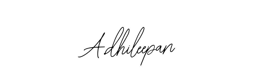 Design your own signature with our free online signature maker. With this signature software, you can create a handwritten (Bearetta-2O07w) signature for name A.dhileepan. A.dhileepan signature style 12 images and pictures png