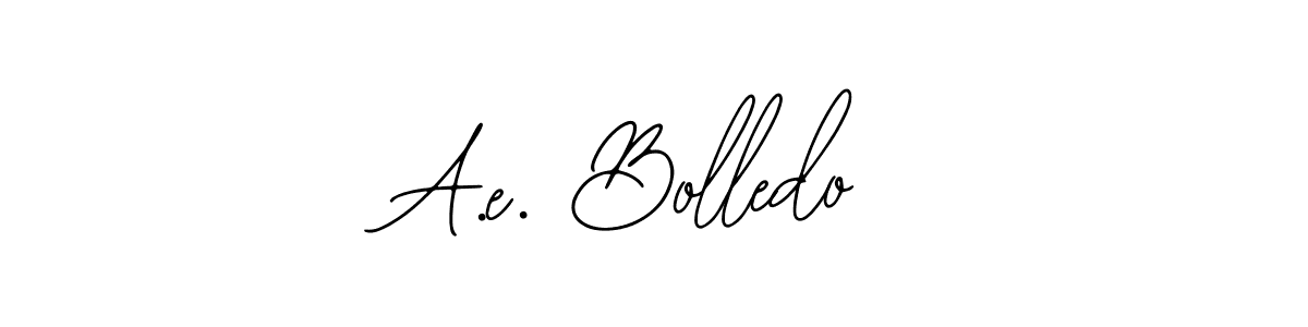 Design your own signature with our free online signature maker. With this signature software, you can create a handwritten (Bearetta-2O07w) signature for name A.e. Bolledo. A.e. Bolledo signature style 12 images and pictures png