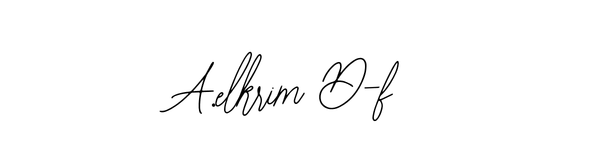 It looks lik you need a new signature style for name A.elkrim D-f. Design unique handwritten (Bearetta-2O07w) signature with our free signature maker in just a few clicks. A.elkrim D-f signature style 12 images and pictures png