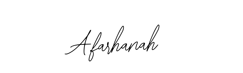 Make a beautiful signature design for name A.farhanah. With this signature (Bearetta-2O07w) style, you can create a handwritten signature for free. A.farhanah signature style 12 images and pictures png