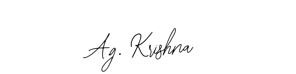 Also we have A.g. Krishna name is the best signature style. Create professional handwritten signature collection using Bearetta-2O07w autograph style. A.g. Krishna signature style 12 images and pictures png