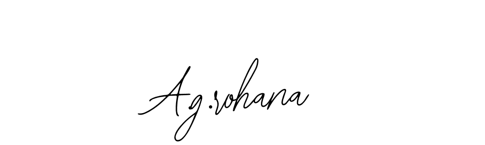 How to make A.g.rohana name signature. Use Bearetta-2O07w style for creating short signs online. This is the latest handwritten sign. A.g.rohana signature style 12 images and pictures png