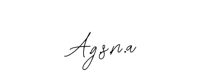 Make a beautiful signature design for name A.g.s.n.a. With this signature (Bearetta-2O07w) style, you can create a handwritten signature for free. A.g.s.n.a signature style 12 images and pictures png