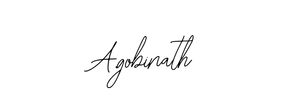 How to make A.gobinath signature? Bearetta-2O07w is a professional autograph style. Create handwritten signature for A.gobinath name. A.gobinath signature style 12 images and pictures png