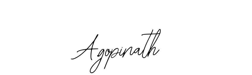 Use a signature maker to create a handwritten signature online. With this signature software, you can design (Bearetta-2O07w) your own signature for name A.gopinath. A.gopinath signature style 12 images and pictures png