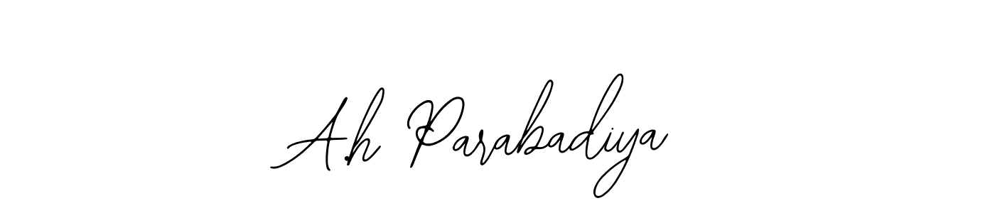 A.h Parabadiya stylish signature style. Best Handwritten Sign (Bearetta-2O07w) for my name. Handwritten Signature Collection Ideas for my name A.h Parabadiya. A.h Parabadiya signature style 12 images and pictures png