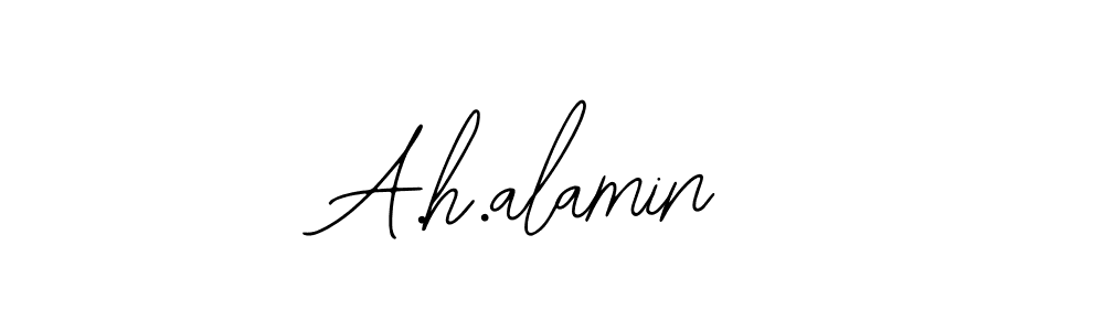 Design your own signature with our free online signature maker. With this signature software, you can create a handwritten (Bearetta-2O07w) signature for name A.h.alamin. A.h.alamin signature style 12 images and pictures png