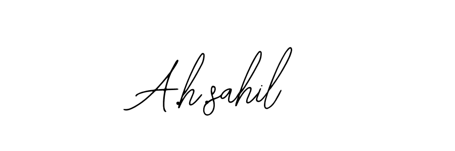 It looks lik you need a new signature style for name A.h.sahil. Design unique handwritten (Bearetta-2O07w) signature with our free signature maker in just a few clicks. A.h.sahil signature style 12 images and pictures png