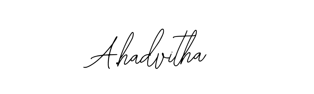 You should practise on your own different ways (Bearetta-2O07w) to write your name (A.hadvitha) in signature. don't let someone else do it for you. A.hadvitha signature style 12 images and pictures png