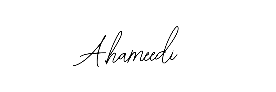 Design your own signature with our free online signature maker. With this signature software, you can create a handwritten (Bearetta-2O07w) signature for name A.hameedi. A.hameedi signature style 12 images and pictures png