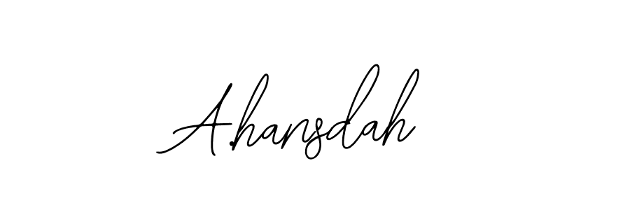 It looks lik you need a new signature style for name A.hansdah. Design unique handwritten (Bearetta-2O07w) signature with our free signature maker in just a few clicks. A.hansdah signature style 12 images and pictures png