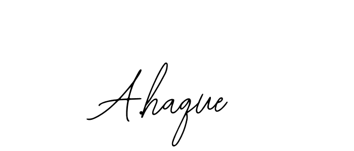 if you are searching for the best signature style for your name A.haque. so please give up your signature search. here we have designed multiple signature styles  using Bearetta-2O07w. A.haque signature style 12 images and pictures png