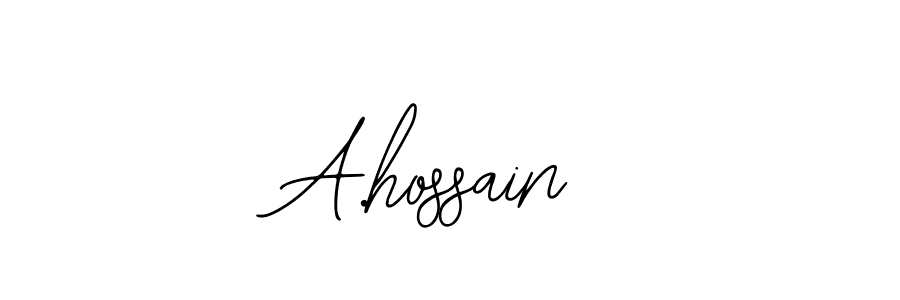 Make a beautiful signature design for name A.hossain. With this signature (Bearetta-2O07w) style, you can create a handwritten signature for free. A.hossain signature style 12 images and pictures png