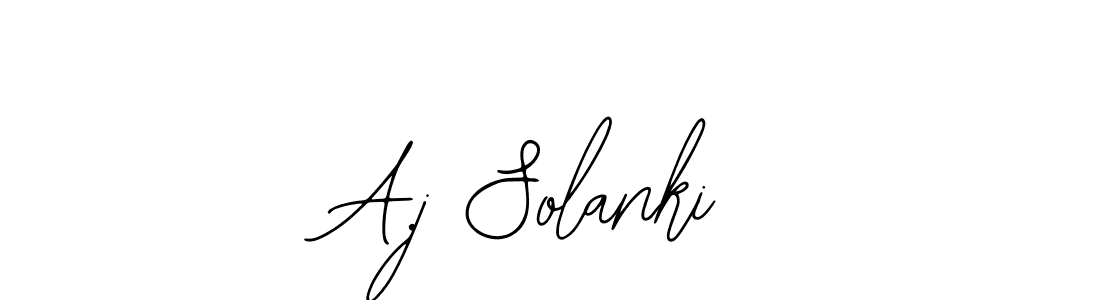 How to make A.j Solanki name signature. Use Bearetta-2O07w style for creating short signs online. This is the latest handwritten sign. A.j Solanki signature style 12 images and pictures png