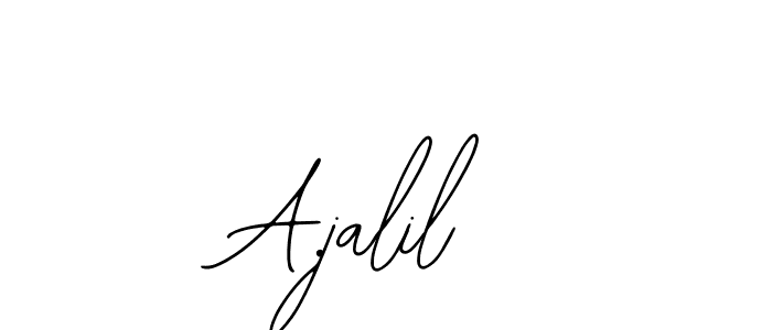 Make a beautiful signature design for name A.jalil. With this signature (Bearetta-2O07w) style, you can create a handwritten signature for free. A.jalil signature style 12 images and pictures png