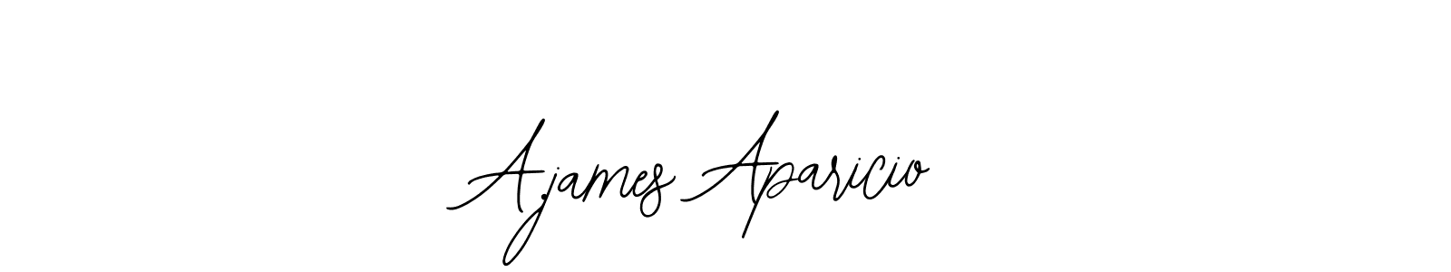 How to make A.james Aparicio name signature. Use Bearetta-2O07w style for creating short signs online. This is the latest handwritten sign. A.james Aparicio signature style 12 images and pictures png