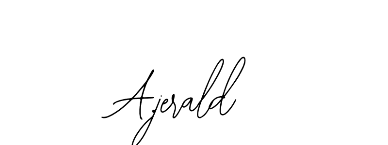 Create a beautiful signature design for name A.jerald. With this signature (Bearetta-2O07w) fonts, you can make a handwritten signature for free. A.jerald signature style 12 images and pictures png