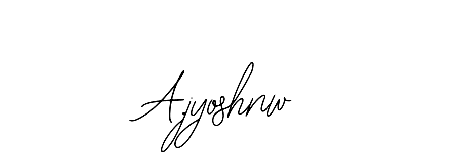 How to make A.jyoshnw name signature. Use Bearetta-2O07w style for creating short signs online. This is the latest handwritten sign. A.jyoshnw signature style 12 images and pictures png