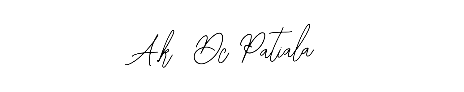 Also we have A.k  Dc Patiala name is the best signature style. Create professional handwritten signature collection using Bearetta-2O07w autograph style. A.k  Dc Patiala signature style 12 images and pictures png