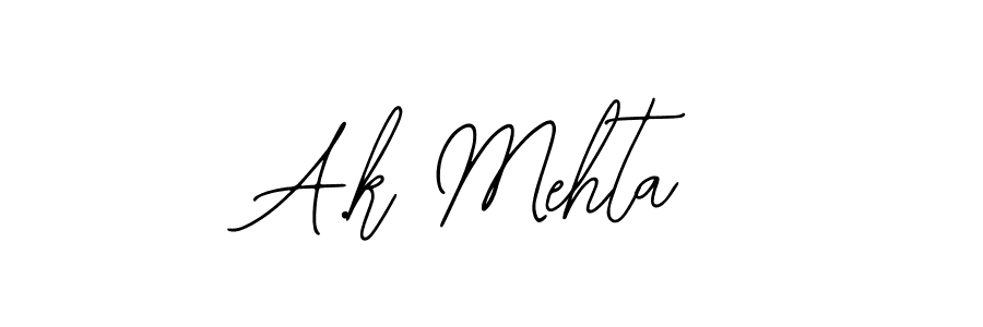 A.k Mehta stylish signature style. Best Handwritten Sign (Bearetta-2O07w) for my name. Handwritten Signature Collection Ideas for my name A.k Mehta. A.k Mehta signature style 12 images and pictures png