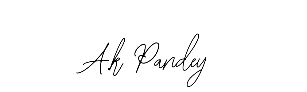 It looks lik you need a new signature style for name A.k Pandey. Design unique handwritten (Bearetta-2O07w) signature with our free signature maker in just a few clicks. A.k Pandey signature style 12 images and pictures png