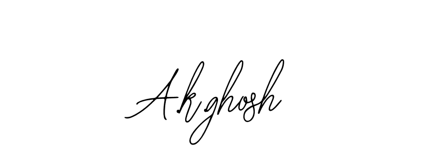 How to make A.k.ghosh name signature. Use Bearetta-2O07w style for creating short signs online. This is the latest handwritten sign. A.k.ghosh signature style 12 images and pictures png