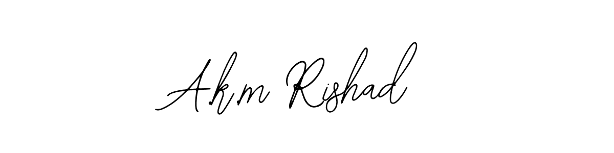 Make a beautiful signature design for name A.k.m Rishad. With this signature (Bearetta-2O07w) style, you can create a handwritten signature for free. A.k.m Rishad signature style 12 images and pictures png