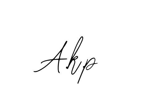 The best way (Bearetta-2O07w) to make a short signature is to pick only two or three words in your name. The name A.k.p include a total of six letters. For converting this name. A.k.p signature style 12 images and pictures png