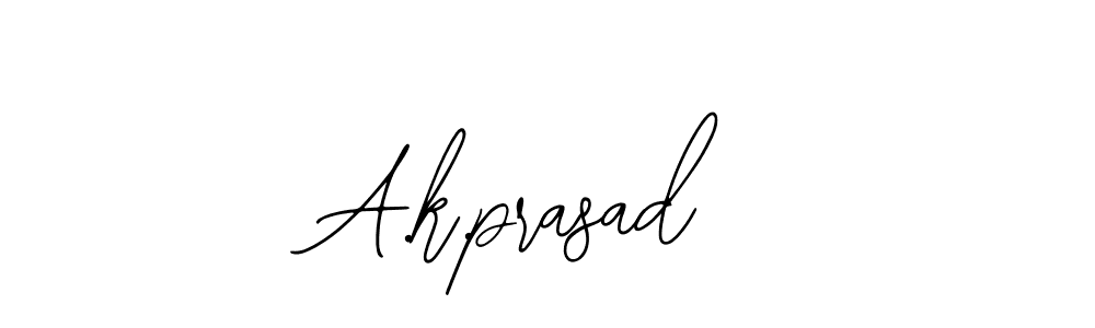 Design your own signature with our free online signature maker. With this signature software, you can create a handwritten (Bearetta-2O07w) signature for name A.k.prasad. A.k.prasad signature style 12 images and pictures png