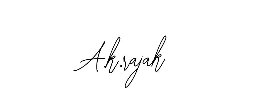 Use a signature maker to create a handwritten signature online. With this signature software, you can design (Bearetta-2O07w) your own signature for name A.k.rajak. A.k.rajak signature style 12 images and pictures png