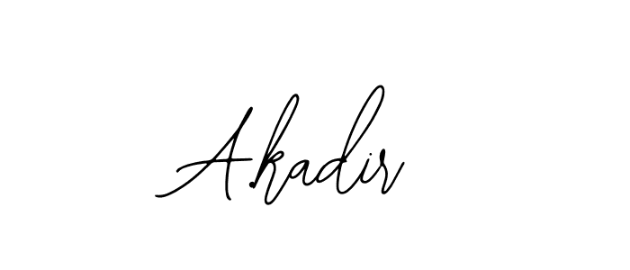 You can use this online signature creator to create a handwritten signature for the name A.kadir. This is the best online autograph maker. A.kadir signature style 12 images and pictures png