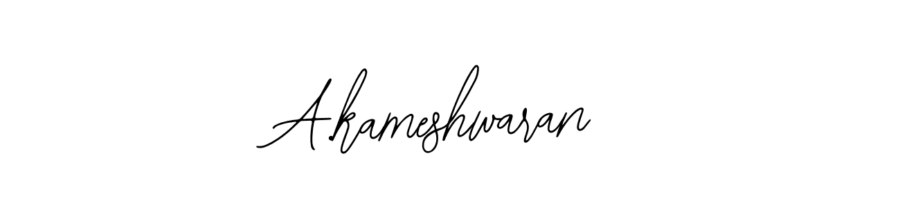 The best way (Bearetta-2O07w) to make a short signature is to pick only two or three words in your name. The name A.kameshwaran include a total of six letters. For converting this name. A.kameshwaran signature style 12 images and pictures png