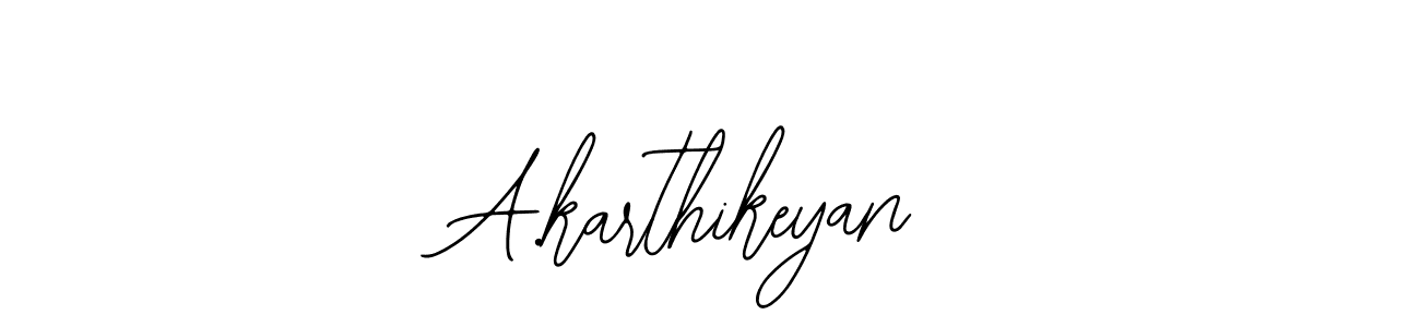 How to make A.karthikeyan signature? Bearetta-2O07w is a professional autograph style. Create handwritten signature for A.karthikeyan name. A.karthikeyan signature style 12 images and pictures png