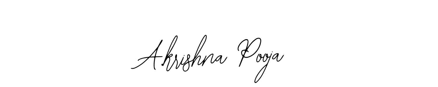 It looks lik you need a new signature style for name A.krishna Pooja. Design unique handwritten (Bearetta-2O07w) signature with our free signature maker in just a few clicks. A.krishna Pooja signature style 12 images and pictures png