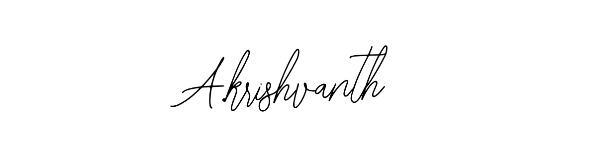 How to make A.krishvanth signature? Bearetta-2O07w is a professional autograph style. Create handwritten signature for A.krishvanth name. A.krishvanth signature style 12 images and pictures png