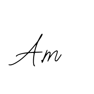 A.m stylish signature style. Best Handwritten Sign (Bearetta-2O07w) for my name. Handwritten Signature Collection Ideas for my name A.m. A.m signature style 12 images and pictures png