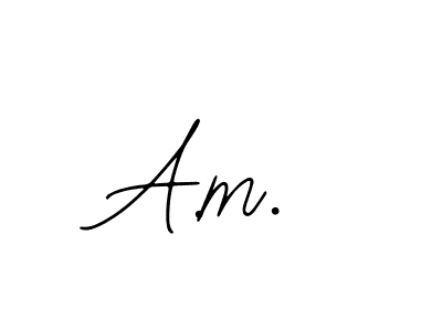 You should practise on your own different ways (Bearetta-2O07w) to write your name (A.m.) in signature. don't let someone else do it for you. A.m. signature style 12 images and pictures png